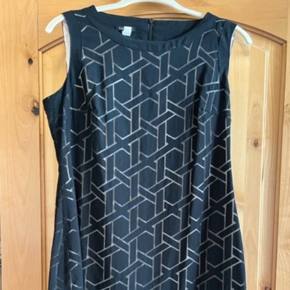 Bianca geometric design sheath dress black size US 10